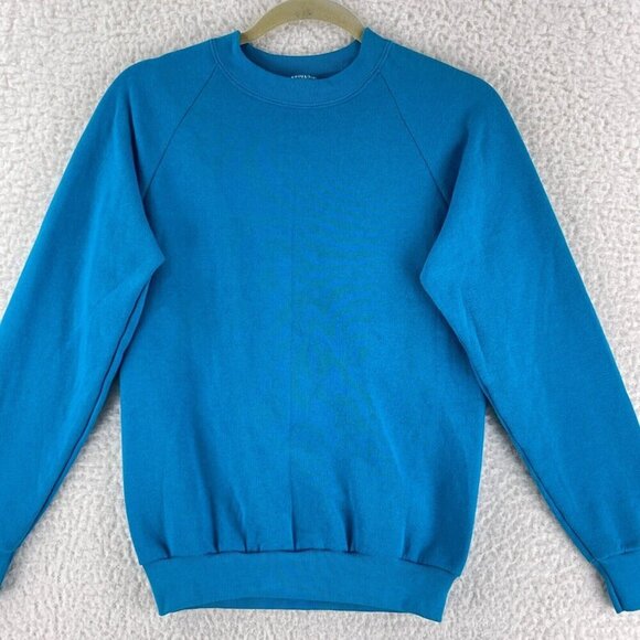 Fruit of the Loom Blue Pullover Crew Neck Sweater Womens‎ Made in USA Size Small - Picture 2 of 13